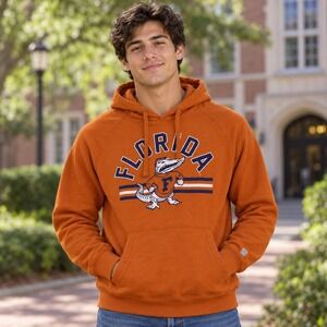 Tailgate Florida Gators Orange Pullover Hoodie Mascot Graphic Mens Large
